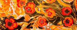 Preview wallpaper paint, liquid, pattern, flowers, mixing, abstraction