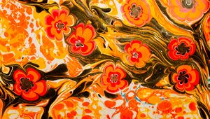 Preview wallpaper paint, liquid, pattern, flowers, mixing, abstraction