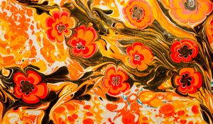 Preview wallpaper paint, liquid, pattern, flowers, mixing, abstraction