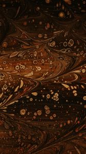 Preview wallpaper paint, liquid, pattern, spots, abstraction, brown