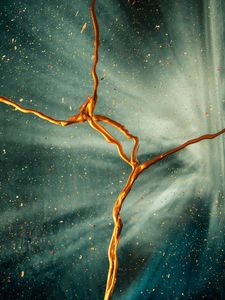 Preview wallpaper paint, liquid, splashes, stains, abstraction, golden
