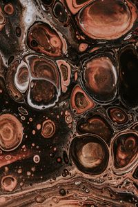 Preview wallpaper paint, liquid, spots, abstraction, brown