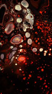 Preview wallpaper paint, liquid, spots, red, abstraction