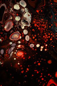 Preview wallpaper paint, liquid, spots, red, abstraction