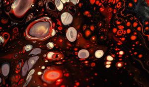 Preview wallpaper paint, liquid, spots, red, abstraction