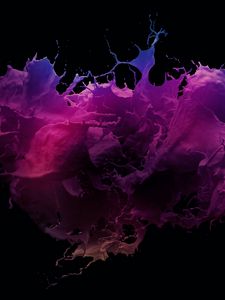 Preview wallpaper paint, liquid, spray, drops, gradient, black