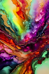 Preview wallpaper paint, liquid, stains, colorful, abstraction, bright