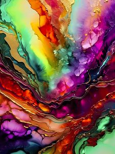 Preview wallpaper paint, liquid, stains, colorful, abstraction, bright