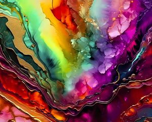 Preview wallpaper paint, liquid, stains, colorful, abstraction, bright