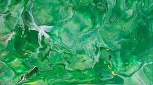 Preview wallpaper paint, liquid, stains, fluid art, green