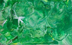 Preview wallpaper paint, liquid, stains, fluid art, green