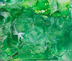 Preview wallpaper paint, liquid, stains, fluid art, green