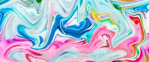 Preview wallpaper paint, liquid, stains, fluid art, multicolored