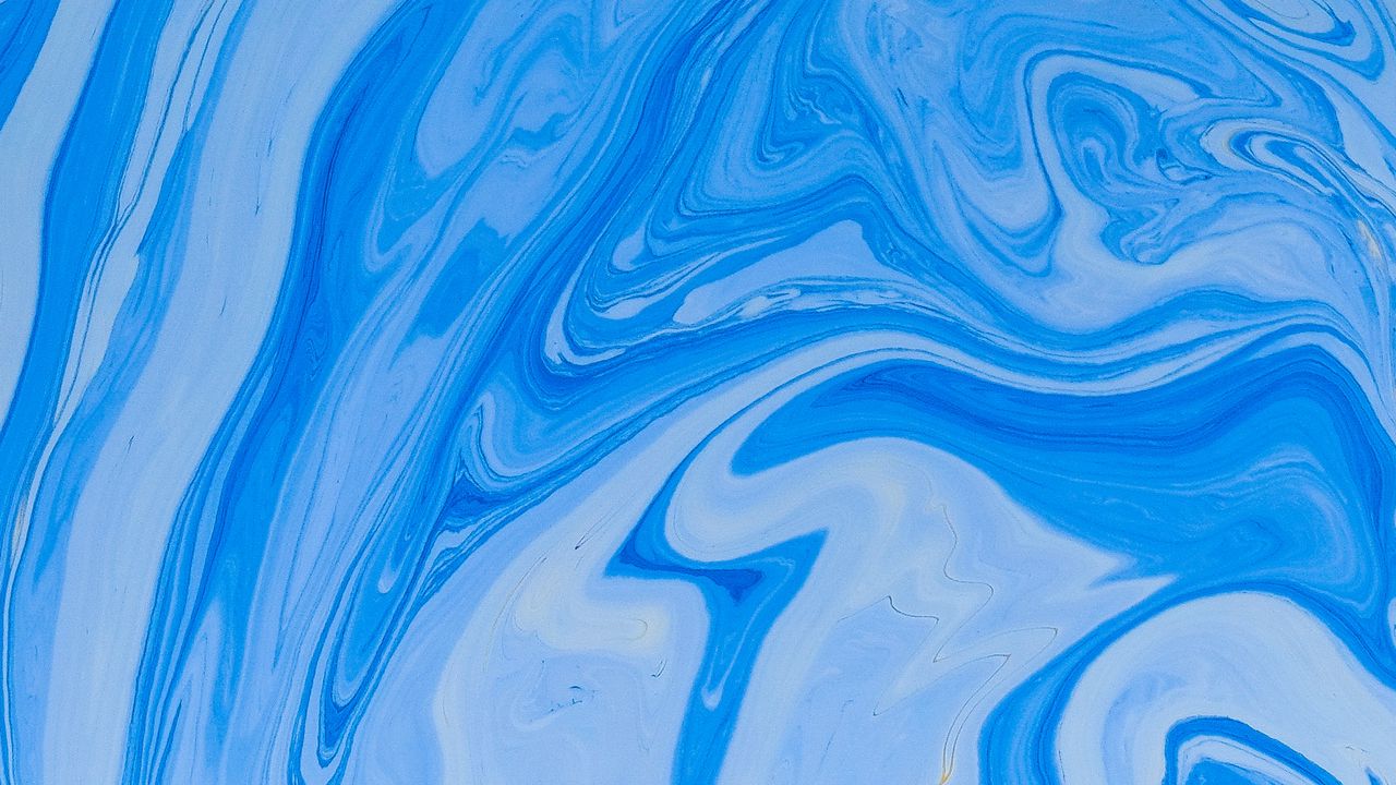 Wallpaper paint, liquid, stains, fluid art, wavy, blue