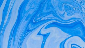 Preview wallpaper paint, liquid, stains, fluid art, wavy, blue