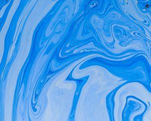 Preview wallpaper paint, liquid, stains, fluid art, wavy, blue