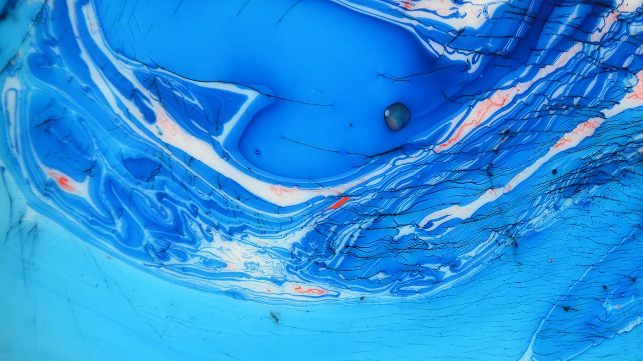 Wallpaper paint, liquid, stains, spots, blue