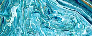 Preview wallpaper paint, liquid, stains, fluid art, abstraction, spots, blue