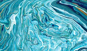 Preview wallpaper paint, liquid, stains, fluid art, abstraction, spots, blue