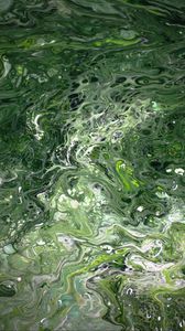 Preview wallpaper paint, liquid, stains, fluid art, abstraction, green