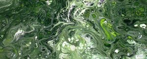 Preview wallpaper paint, liquid, stains, fluid art, abstraction, green