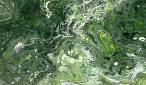 Preview wallpaper paint, liquid, stains, fluid art, abstraction, green