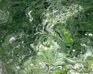 Preview wallpaper paint, liquid, stains, fluid art, abstraction, green