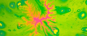 Preview wallpaper paint, liquid, stains, drips, green