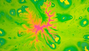 Preview wallpaper paint, liquid, stains, drips, green
