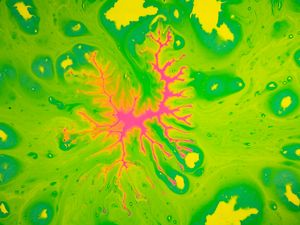 Preview wallpaper paint, liquid, stains, drips, green