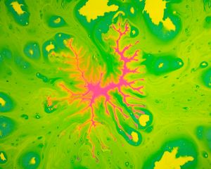 Preview wallpaper paint, liquid, stains, drips, green