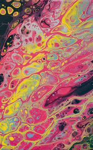 Preview wallpaper paint, liquid, stains, fluid art, abstraction, colorful, разводы