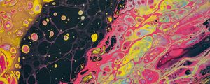 Preview wallpaper paint, liquid, stains, fluid art, abstraction, colorful, разводы