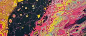 Preview wallpaper paint, liquid, stains, fluid art, abstraction, colorful, разводы
