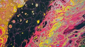 Preview wallpaper paint, liquid, stains, fluid art, abstraction, colorful, разводы