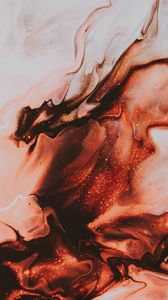 Preview wallpaper paint, liquid, stains, brown, abstraction