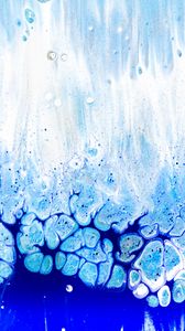 Preview wallpaper paint, liquid, stains, blue, abstraction