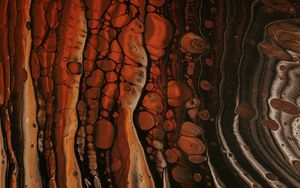 Preview wallpaper paint, liquid, stains, abstraction, brown