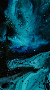 Preview wallpaper paint, liquid, stains, blue, fluid art