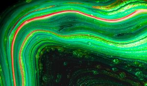 Preview wallpaper paint, liquid, stains, macro, abstraction, green