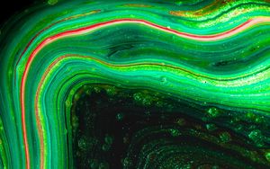 Preview wallpaper paint, liquid, stains, macro, abstraction, green