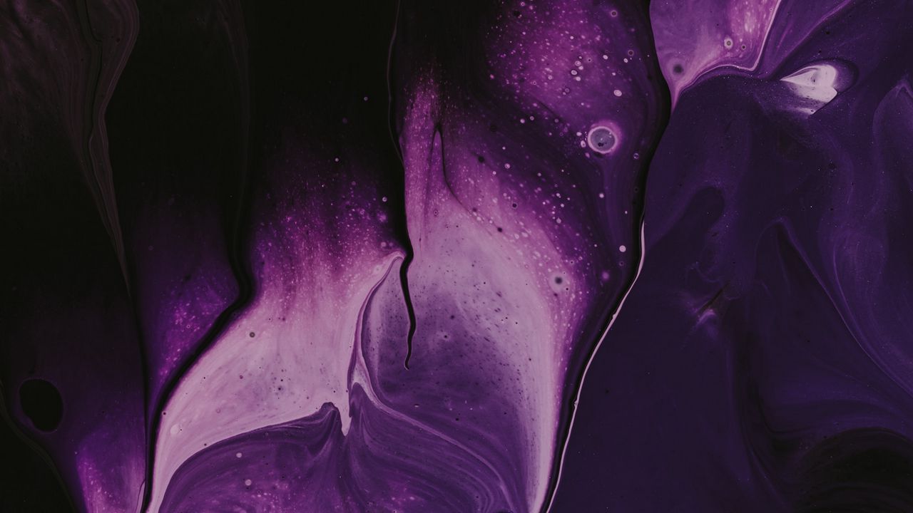 Wallpaper paint, liquid, stains, macro, abstraction, purple