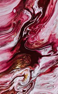 Preview wallpaper paint, liquid, stains, abstraction, pink, white