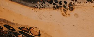 Preview wallpaper paint, liquid, stains, brown, macro, abstraction
