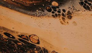 Preview wallpaper paint, liquid, stains, brown, macro, abstraction