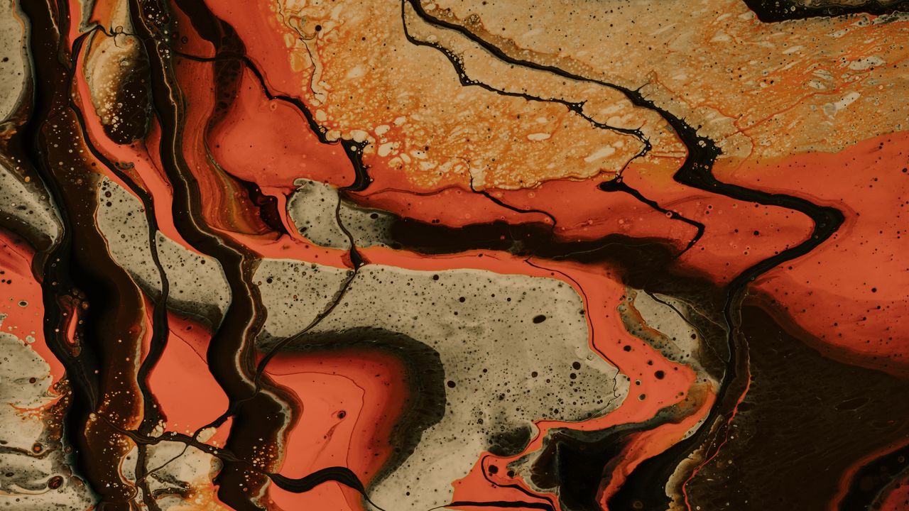 Wallpaper paint, liquid, stains, abstraction, macro