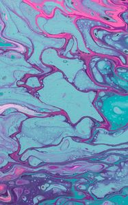 Preview wallpaper paint, liquid, stains, spots, abstraction, blue, pink