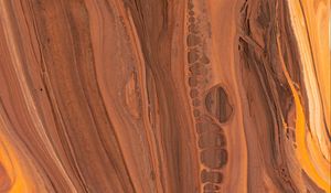 Preview wallpaper paint, liquid, stains, stripes, abstraction, brown