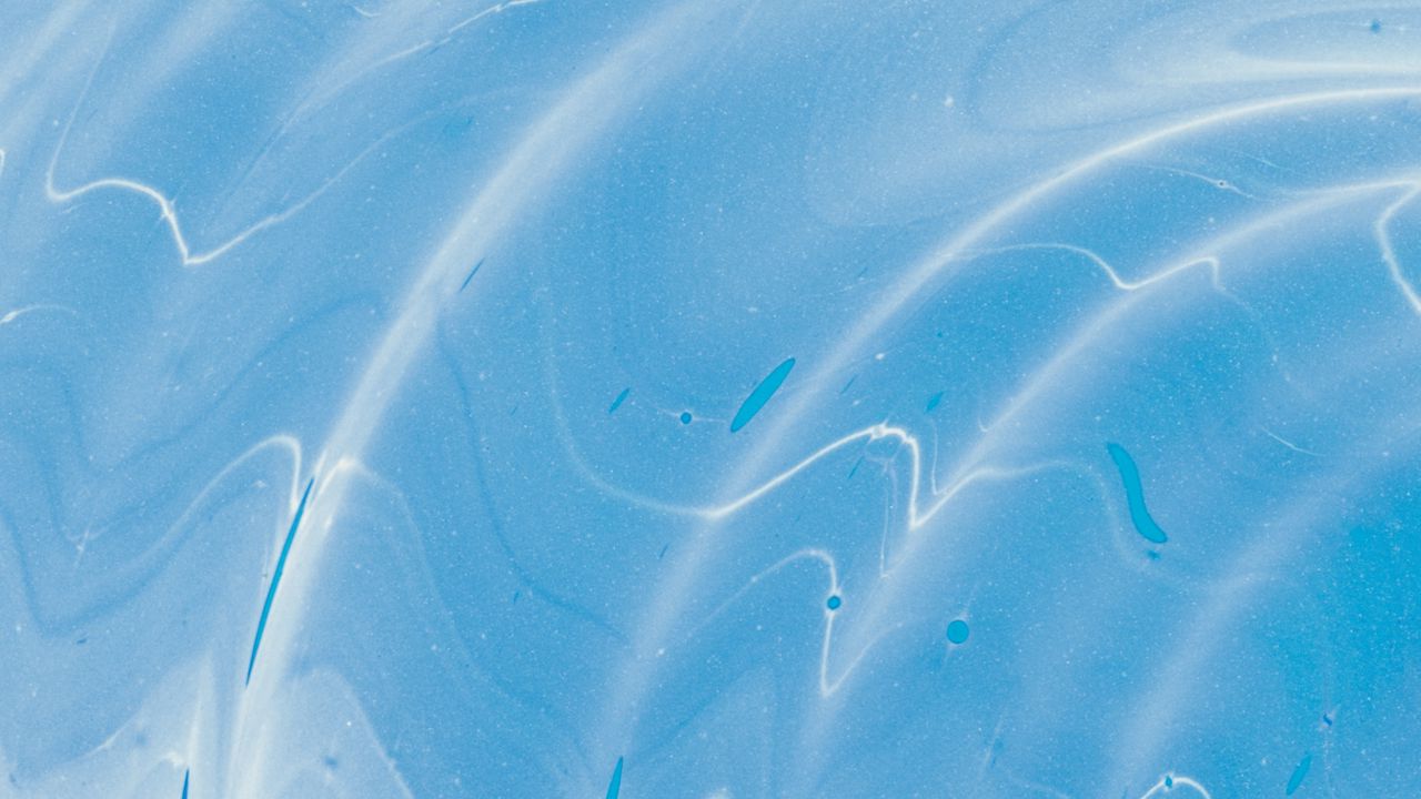 Wallpaper paint, liquid, stains, waves, abstraction, blue