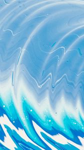 Preview wallpaper paint, liquid, stains, waves, abstraction, blue